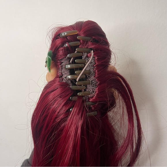 Burgundy Clip In Pony Extension Piece - Picture 3 of 3